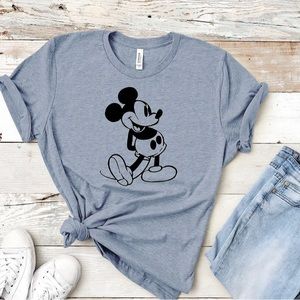 Disney Bound T Shirt - Mickey Full Body - Classic Mickey Gray tee